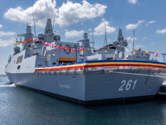 Corveta Contraamiral August Roman a intrat oficial în serviciul Forțelor Navale Române